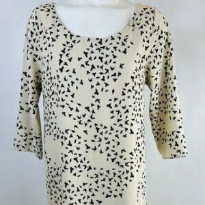 Everly black bird print dress